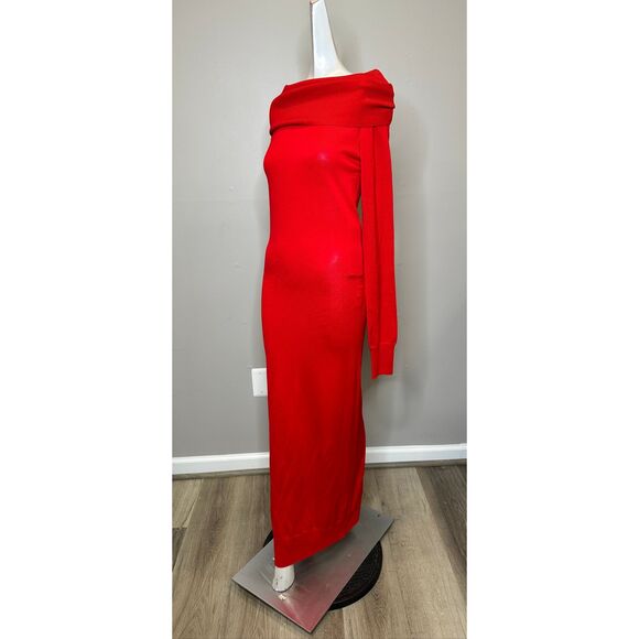 STELLA MCCARTNEY Off-the-shoulder wool maxi dress XS $1990 - Picture 6 of 11